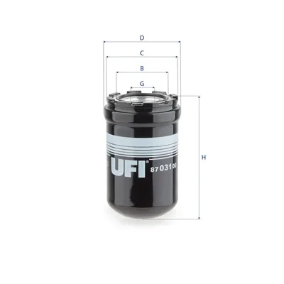 87.031.00 Filtru, sistem hidraulic primar UFI