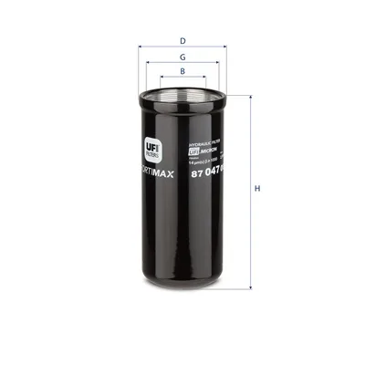 87.047.00 Filtru, sistem hidraulic primar UFI