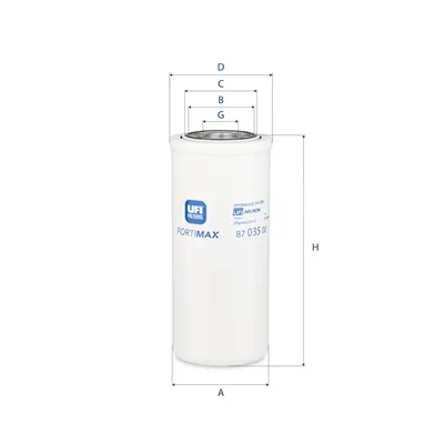 87.035.00 Filtru, sistem hidraulic primar UFI
