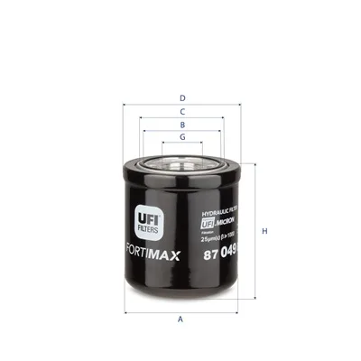 87.049.00 Filtru, sistem hidraulic primar UFI