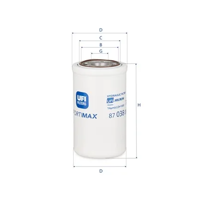 87.038.00 Filtru, sistem hidraulic primar UFI