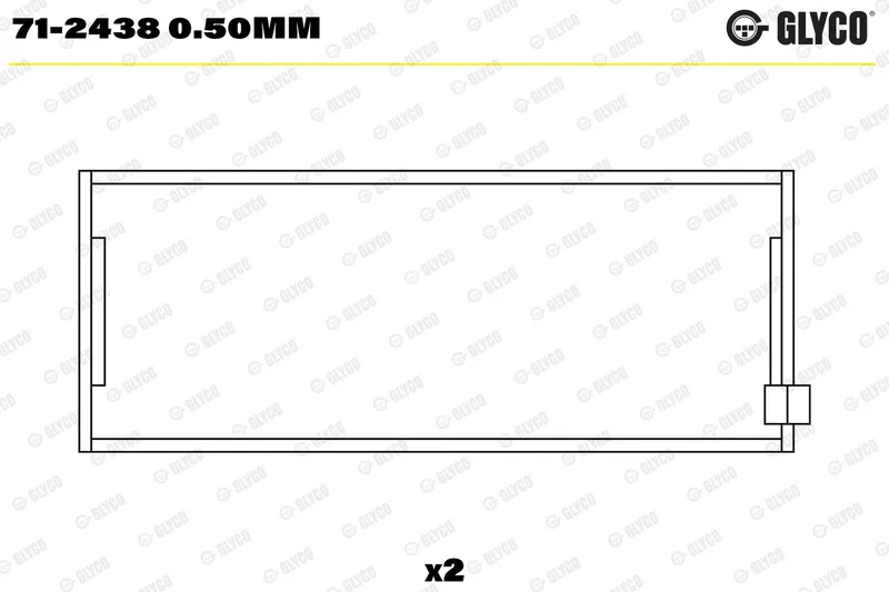 71-2438 0.50mm Cuzinet bielă GLYCO