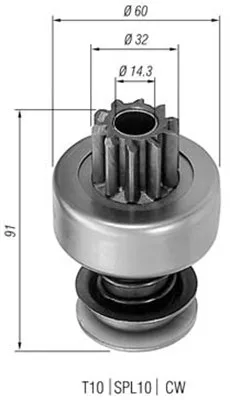 940113020196 Pinion electromotor MAGNETI MARELLI