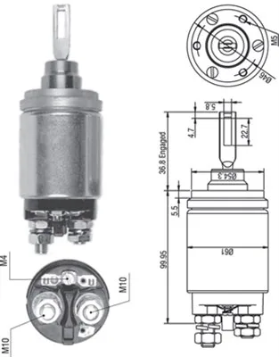 940113050259 Solenoid, electromotor MAGNETI MARELLI