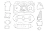 Set garnituri complet, motor