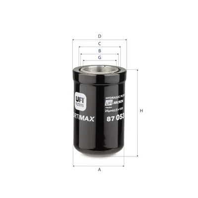 87.053.00 Filtru, sistem hidraulic primar UFI