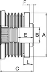 F 032 235 718 Fulie, alternator HC-CARGO