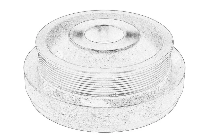 DZ103168 Amortizor vibratii, curea transmisie cu caneluri OE JOHN DEERE